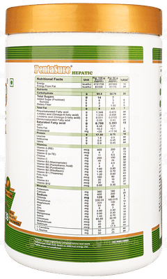Pentasure Hepatic Creamy Vanilla Flavour Sucrose Free Powder Jar 1kg