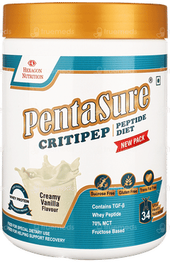 Pentasure Critipep Vanilla Flavour Sucrose Free Powder Jar 1kg Pentasure Critipep Vanilla Flavour Sucrose Free Powder Jar 1kg