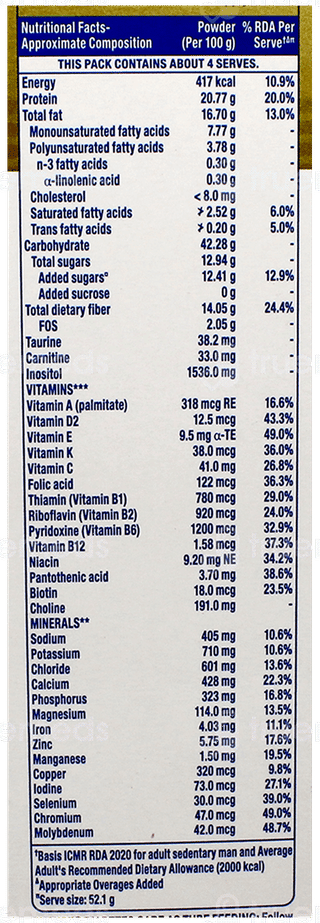 Ensure Diabetes Care New & Improved Zero Added Sucrose Chocolate Flavour Refill Powder 200Gm