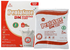 Pentasure Dm Diabetes Care Sucrose Free Vanilla Flavour Powder Travel Pack 50gm Of 3 Sachets Pentasure Dm Diabetes Care Sucrose Free Vanilla Flavour Powder Travel Pack 50gm Of 3 Sachets