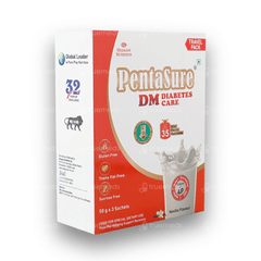Pentasure Dm Diabetes Care Sucrose Free Vanilla Flavour Powder Travel Pack 50Gm Of 3 Sachets