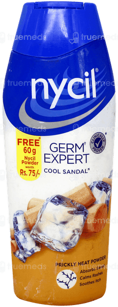Nycil Germ Expert Cool Sandal Prickly Heat Powder 150Gm With 60Gm Free