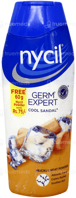 Nycil Germ Expert Cool Sandal Prickly Heat Powder 150Gm With 60Gm Free