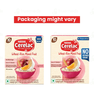Nestle Cerelac No Refined Sugar No Preservatives Wheat Rice Mixed Fruit From 10 To 24 Months Baby Cereal 300Gm