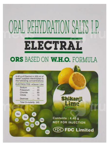 Electral Shikanji Lime Flavour Powder 4.4Gm