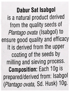 Dabur Sat Isabgol Premium White Husk Supreme 180Gm