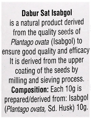 Dabur Sat Isabgol Premium White Husk Supreme 180Gm