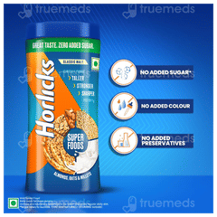 Horlicks Classic Malt Zero Added Sugar Jar 470Gm