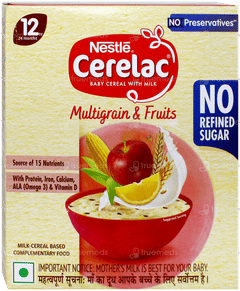 Nestle Cerelac No Refined Sugar No Preservatives Multigrain & Fruits 12 To 24 Months Baby Cereal 300Gm