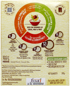 Nestle Cerelac No Refined Sugar No Preservatives Multigrain & Fruits 12 To 24 Months Baby Cereal 300Gm