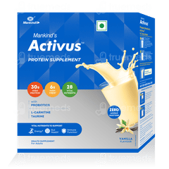 Activus Vanilla Flavour Zero Added Sucrose Refill Powder 200Gm