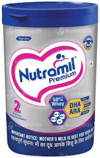 Nutramil Premium 2 6-12 Months Follow Up Formula Powder Jar 400gm