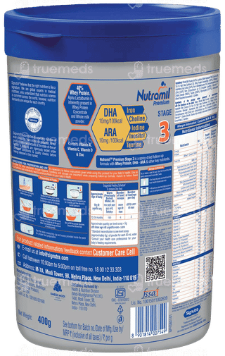 Nutramil Premium 3 12-24 Months Follow Up Formula Powder Jar 400gm