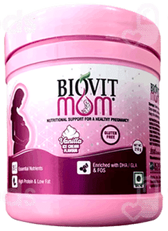 Biovit Mom Vanilla Ice Cream Flavour Jar 210gm Biovit Mom Vanilla Ice Cream Flavour Jar 210gm