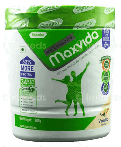 Maxvida New & Improved Vanilla Flavour Powder Jar 200Gm Maxvida New & Improved Vanilla Flavour Powder Jar 200Gm