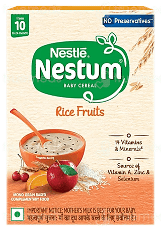 Nestle Nestum No Preservatives Rice Fruits From 10 To 24 Months Baby Cereal 325Gm