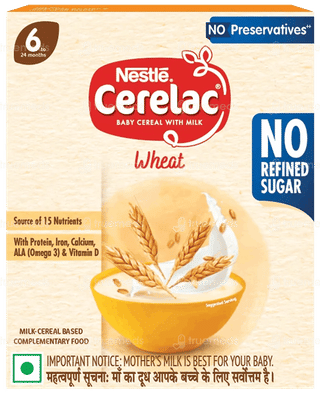 Nestle Cerelac No Refined Sugar No Preservatives Wheat 6 To 24 Months Baby Cereal 300Gm