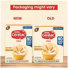 Nestle Cerelac No Refined Sugar No Preservatives Wheat 6 To 24 Months Baby Cereal 300Gm