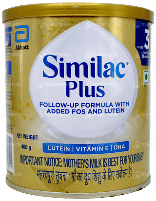 Similac Plus 3 From 12 To 24 Months Follow Up Formula With Added Fos And Lutein Powder Jar 400Gm