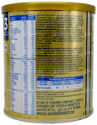 Similac Plus 3 From 12 To 24 Months Follow Up Formula With Added Fos And Lutein Powder Jar 400Gm