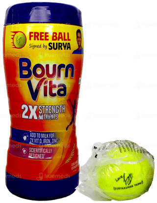 Cadbury Bournvita 2X Strength Nutrients Jar 500Gm With Free Ball