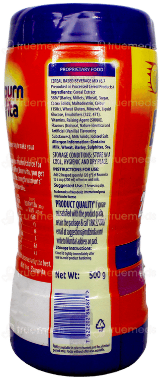 Cadbury Bournvita 2X Strength Nutrients Jar 500Gm With Free Ball