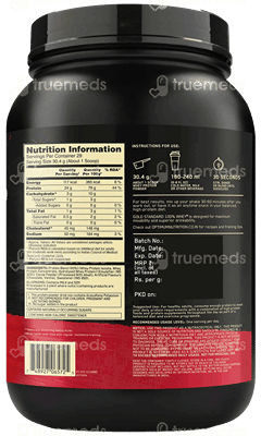 Optimum Nutrition (On) Gold Standard 100% Whey Protein Double Rich Chocolate Flavour Powder Jar 907Gm