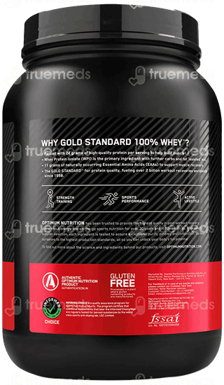 Optimum Nutrition (On) Gold Standard 100% Whey Protein Double Rich Chocolate Flavour Powder Jar 907Gm