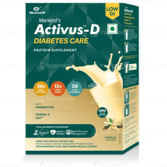 Activus D Diabetes Care Vanilla Flavour Zero Added Sucrose Refill Powder 200Gm Activus D Diabetes Care Vanilla Flavour Zero Added Sucrose Refill Powder 200Gm