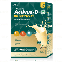 Activus D Diabetes Care Vanilla Flavour Zero Added Sucrose Refill Powder 400Gm Activus D Diabetes Care Vanilla Flavour Zero Added Sucrose Refill Powder 400Gm