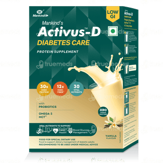 Activus D Diabetes Care Vanilla Flavour Zero Added Sucrose Refill Powder 400Gm