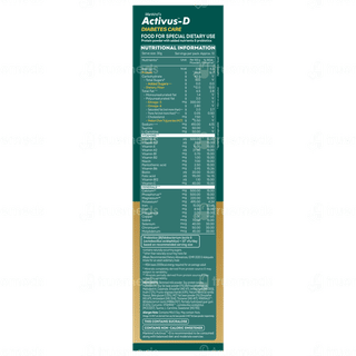 Activus D Diabetes Care Vanilla Flavour Zero Added Sucrose Refill Powder 400Gm