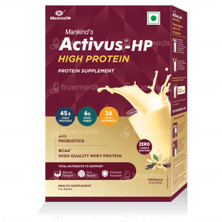 Activus Hp Vanilla Flavour Zero Added Sucrose Refill Powder 400Gm