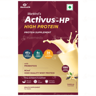 Activus Hp Vanilla Flavour Zero Added Sucrose Refill Powder 400Gm