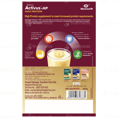 Activus Hp Vanilla Flavour Zero Added Sucrose Refill Powder 400Gm