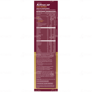 Activus Hp Vanilla Flavour Zero Added Sucrose Refill Powder 400Gm