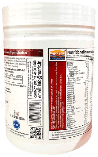 Nutrix Ultra Whey Protein Zero Added Sucrose 400Gm