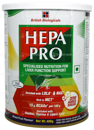 Hepa Pro Mixed Fruit Flavour Zero Added Sugar Powder Tin 400Gm