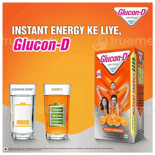 Glucon D New Tangy Orange Flavour Refill Powder 75Gm With 50Gm Free