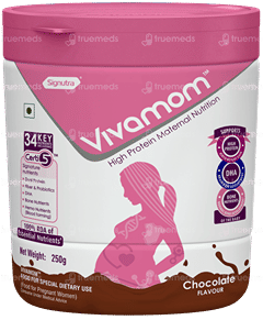 Vivamom Chocolate Flavour Jar 250Gm Vivamom Chocolate Flavour Jar 250Gm
