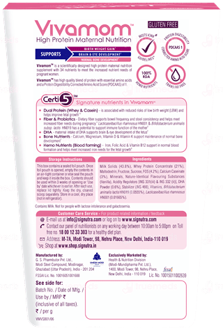 Vivamom Vanilla Flavour Refill Powder 375Gm