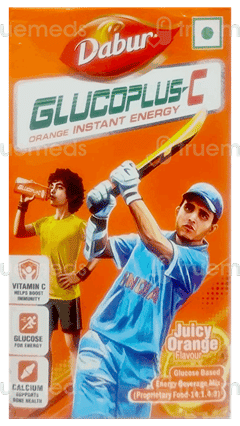 Dabur Glucoplus C Juicy Orange Flavour 200Gm Dabur Glucoplus C Juicy Orange Flavour 200Gm