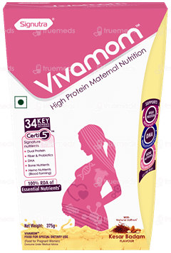 Vivamom Kesar Badam Flavour Refill Powder 375Gm