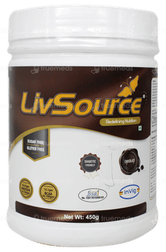 LIVSOURCE CHOCOLATE SUGAR FREE POWDER 450GM