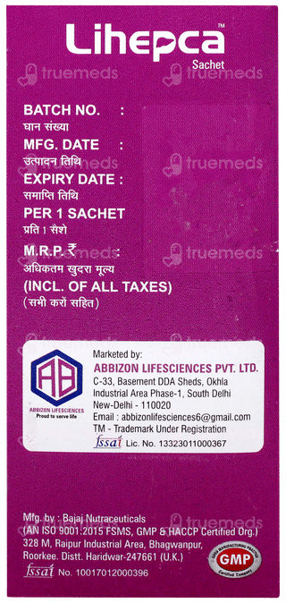 Lihepca Orange Flavour Sugar Free Sachet 10gm