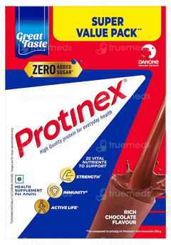 Protinex Rich Chocolate Flavour Zero Added Sugar Refill Powder 1Kg Protinex Rich Chocolate Flavour Zero Added Sugar Refill Powder 1Kg