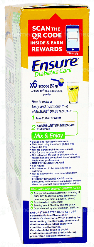 Ensure Diabetes Care Vanilla Delight Flavour Zero Added Sucrose Refill Powder 375gm