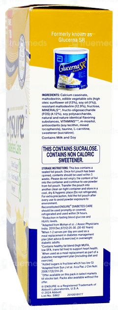 Ensure Diabetes Care Vanilla Delight Flavour Zero Added Sucrose Refill Powder 375gm