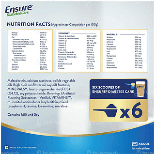 Ensure Diabetes Care Chocolate Flavour Zero Added Sucrose Powder 950gm