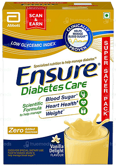 Ensure Diabetes Care Vanilla Flavour Zero Added Sucrose Refill Powder 950gm